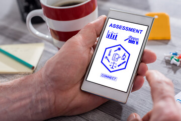 Assessment concept on a smartphone