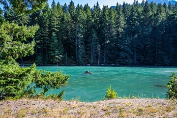 An overlooking landscape view of North Cascades NP, Washington