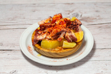 Galician octopus with boiled potato