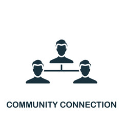 Community Connection icon. Monochrome simple Community icon for templates, web design and infographics
