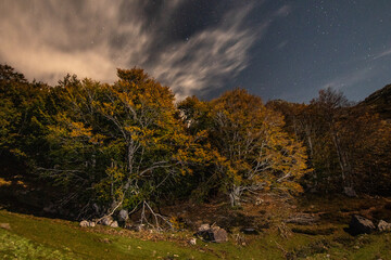 Fototapeta premium Night sky in the Lunada Valley.