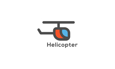 Helicopter logo design vector template,  
