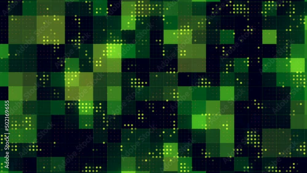 Poster Abstract halftone dot pattern 3d rendering digital loop animation background