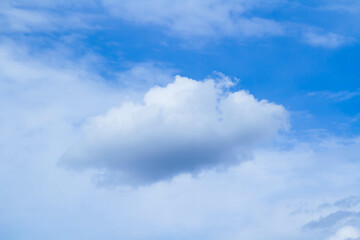 Cumulus clouds. White clouds on a blue background.