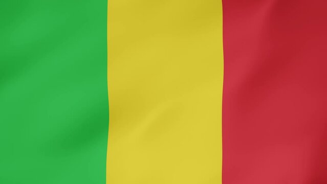 Bandera animada, Mali. 4K