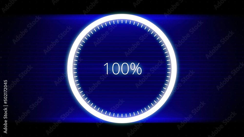 Aufkleber infographics circular graph animation counting. loading animation
