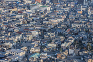 Cityscape seen from the observatory of Niigata City