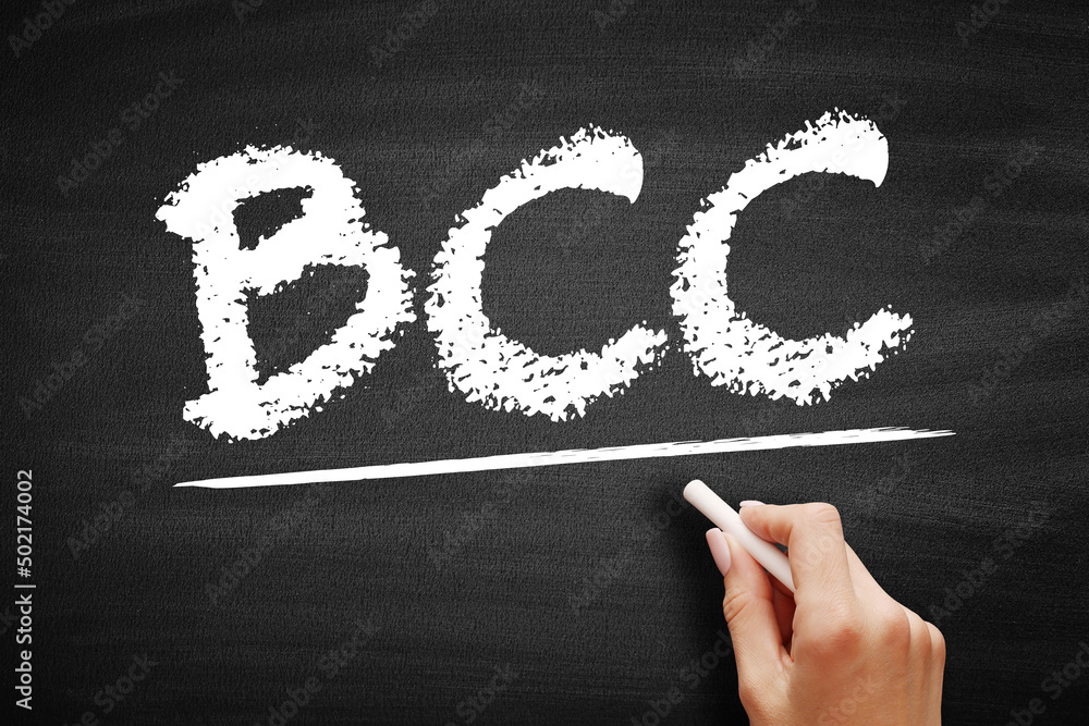 Poster bcc blind carbon copy - allows the sender of a message to conceal the person entered in the bcc fiel