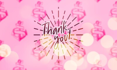 Thank You Card. Hand Written Lettering for Title, Heading, Photo Overlay, Wedding Invitation, Thank You Message.