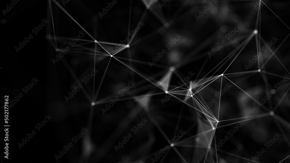 Poster abstract geometric background with connecting points and lines. abstract black digital background. n