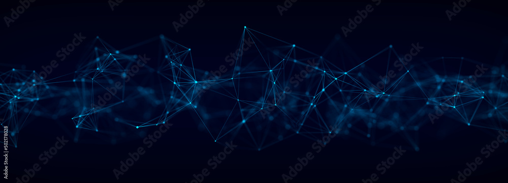 Poster futuristic global network connection structure. cyber security digital data flow. science background