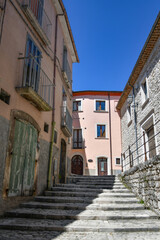 Fototapeta na wymiar A narrow street in Sepino, a small village in Molise region, Italy.