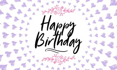 Happy birthday retro vector illustration for celebration various different background, invitation card, houshold element, party related item