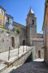A narrow street in Sepino, a small village in Molise region, Italy.