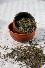 green tea in a bowl