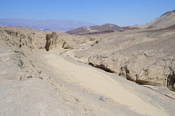 Dry riverbed at Death Valley in California. 