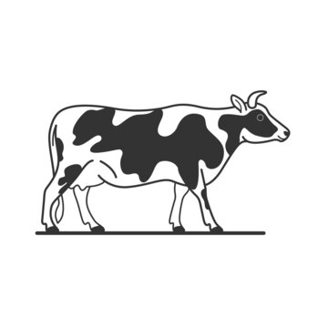 recommend clip art: Cartoon cow - cute character for children. Vector illustration in cartoon style.