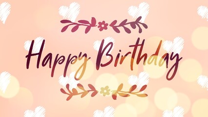 Happy birthday retro vector illustration for celebration various different background, invitation card, houshold element, party related item