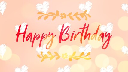 Happy birthday retro vector illustration for celebration various different background, invitation card, houshold element, party related item