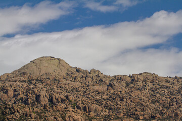 Long shot of a mountain