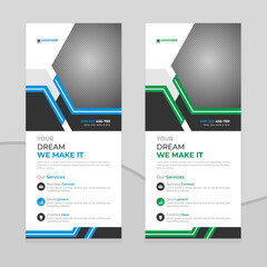  Modern Corporate rack card or dl flyer, Business marketing dl flyer or Creative Rack Card template 
