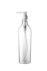 Empty plastic bottle with pump dispenser