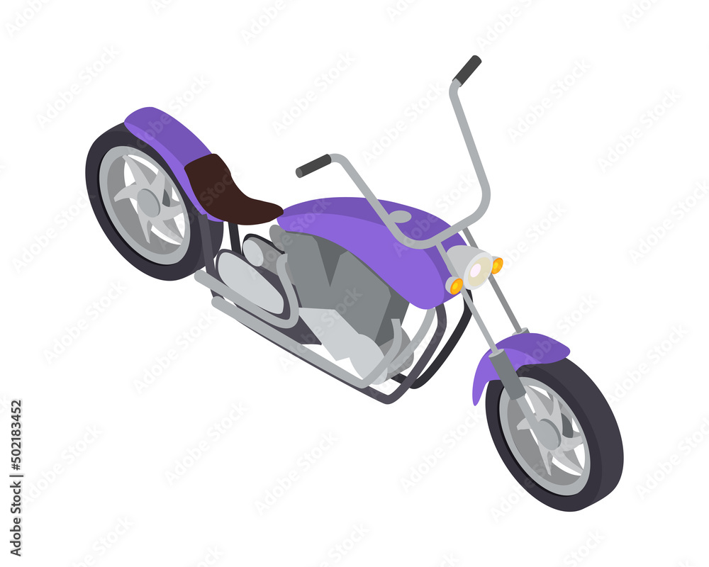 Canvas Prints motorcycle isometric icon