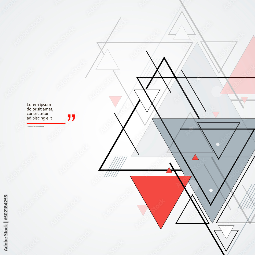 Poster Abstract geometric background with triangles. Minimalistic technology style. Vector connect illustration