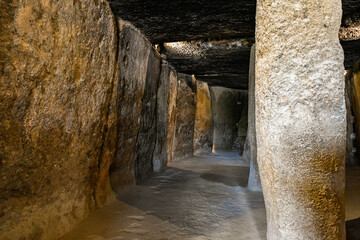Menga Dolmen, megalithic architecture, Antequera, Malaga, Andalusia, Spain