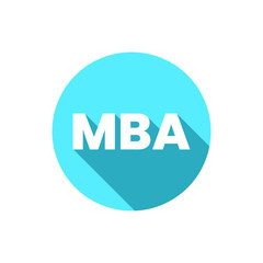 MBA Management Education Icon Label Design Vector