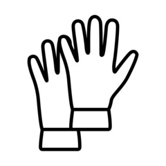 Obraz premium Rubber Protective Gloves Icon