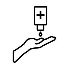 Sanitizer With Hand Icon