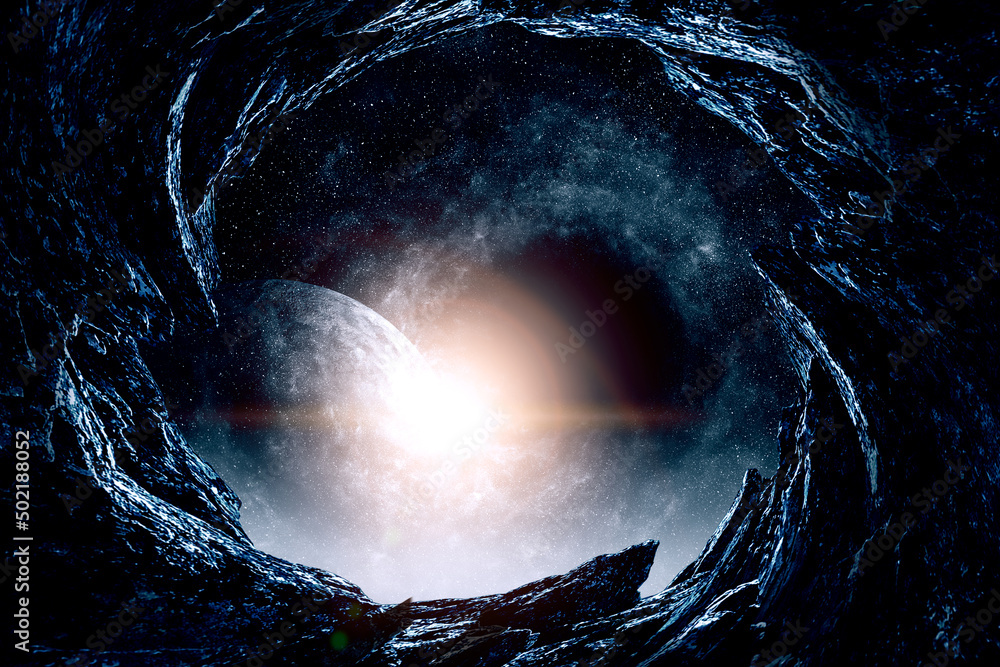 Wall mural image of outer space. . mixed media