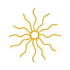 sun illustration isolated on white background
