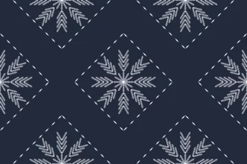 Kissenbezug Abstract mandala flower art. Geometric ethnic seamless pattern traditional. Design for background, wallpaper, vector illustration, fabric, clothing, carpet, textile, batik, embroidery. © Anawin