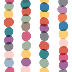 Colorful circles. Abstract vector seamless pattern.