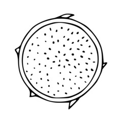 cut fruit illustration isolated on white background