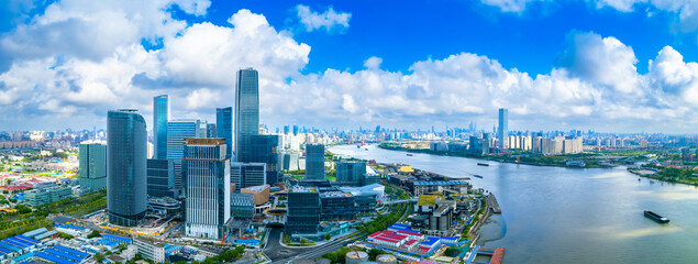 Fototapeta West Bank Business District, Shanghai, China obraz