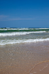summer time on the baltic cold sea in sunny weather