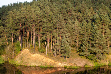 water in the lake in calm, windy weather