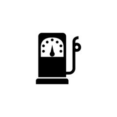Gas station, Fuel Pump, Filling Petrol. Flat Vector Icon illustration. Simple black symbol on white background. Gas station, Fuel Pump Filling Petrol sign design template for web and mobile UI element