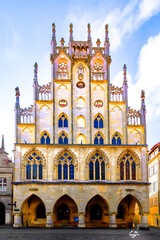 town hall of. Münster, the place where the westphalian peace treaty was signed - obrazy, fototapety, plakaty