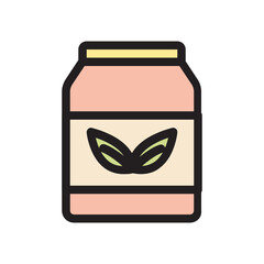 Tea bag , Tea filled outline icon.