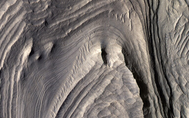 Fototapeta na wymiar Valles Marineris detail in Mars. Valles Marineris.Digital enhancement. Elements by NASA