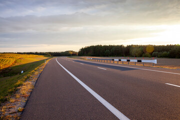 paved highway in the countryside