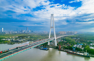 Obraz premium The Xupu Bridge in Shanghai