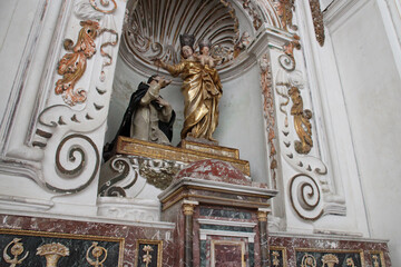 baroque church of the monastery santo spirito in agrigento in sicily (italy)