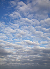 Beautiful sky with bright clouds for background