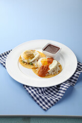 Mexican breakfast divorce eggs (huevos divorciados)