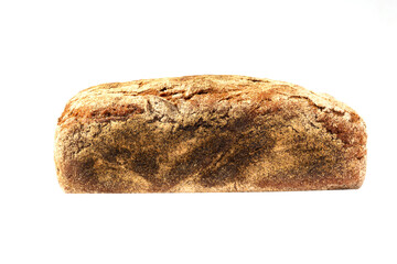 Freshly baked bread isolated on a white background